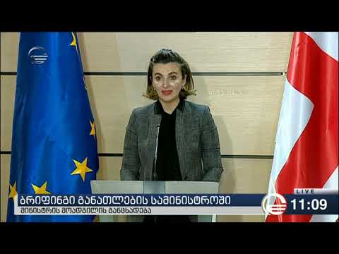 განათლების სამინისტროში ბრიფინგი გაიმართა