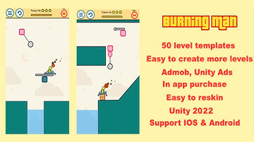 Burning Man Unity Physics Puzzle | Unity 2D Puzzle Game Template | 2D Game Unity