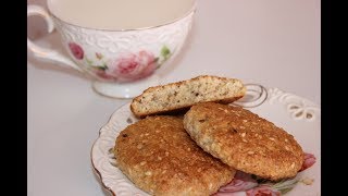 видео Рецепт печенья из овсяных хлопьев с кунжутом