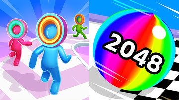 Layer Man vs Ball Run 2048 All Levels Gameplay Dual Games (iOS, Android)