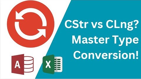 VBA Type Conversion Explained: CStr, CLng, CInt, and More!