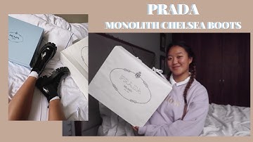PRADA CHELSEA MONOLITH BOOTS 2020 // Unboxing + SIZE review!!