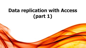 ET: Data replication with Access (part 1)