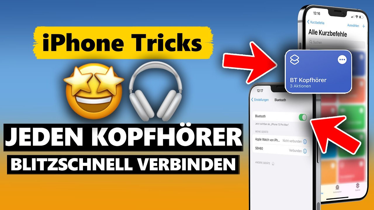 JEDEN Bluetooth Kopfhörer blitzschnell & bequem mit dem iPhone