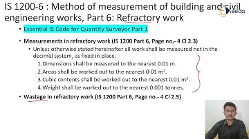 Essential IS Code for Quantity Surveyor Part 1