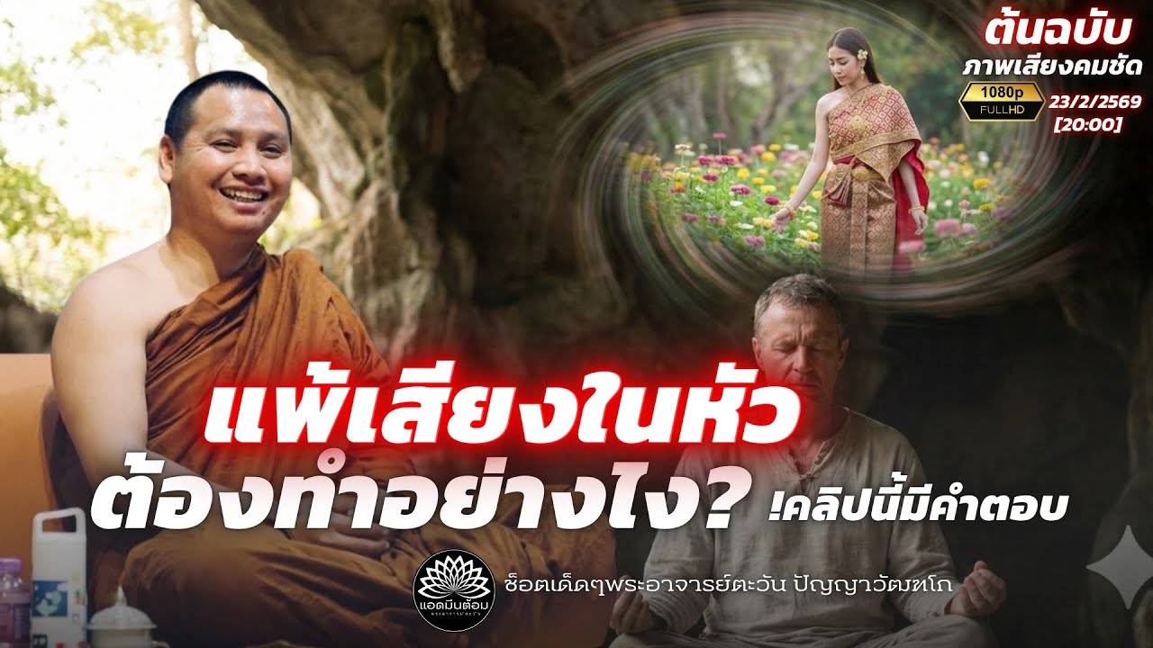 !แพ้เสียงในหัว! ต้องทำอย่างไร? คลิปนี้มีคำตอบ ￼: พระอาจารย์ตะวัน ปัญญาวัฒฑโก 23-2-69[20:00]￼