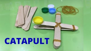 CATAPULT | DIY POPSICLE STICKS CATAPULT | STEM ACTIVITY FOR KIDS |
