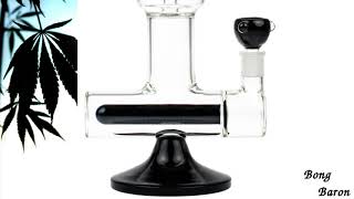 Stemless Inline Perc Glass Bong with Double R