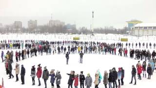 Аэросъемка: в Одинцово прошел флешмоб на центральном стадионе Аэросъемка: в Одинцово прошел флешмоб на центральном стадионе
