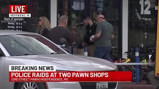 Independence, Blue Springs pawn shops raided for stolen property, police say