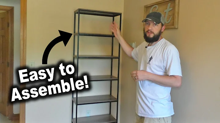How to Assemble Mainstays 6 Shelf Metal Frame Bookcase | Walmart Bookshelf
