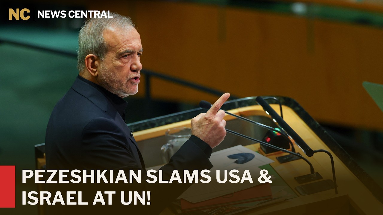 “We Will Not Surrender” Iran President Pezeshkian Slams USA & Israel in UNGA Speech | AC1Z