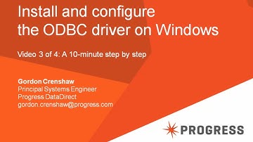 Install and configure the ODBC driver on Windows