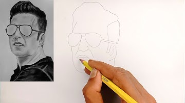 How to Draw Akshay Kumar Step by Step | Outline Tutorial