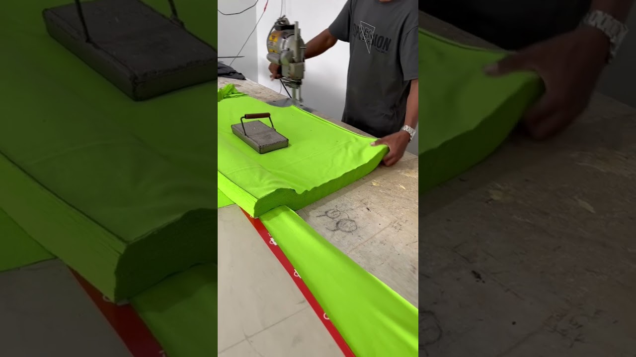 Как одновременно разрезать ткань на раскройном станке КМ | MOKO MANUFACTUR GARMENT 