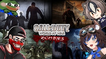Masked streamer shows 2 Vtubers and a pro COD player how to clutch in COD: WAW Zombies