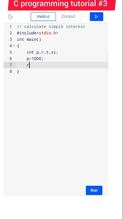 simple interest program in c | c programming | #shorts #shortfeed - YouTube