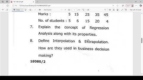 PAPER- QUANTITATIVE TECHNIQUES FOR BUSINESS (BBA-201) # CCSU MEERUT -MAY 2025