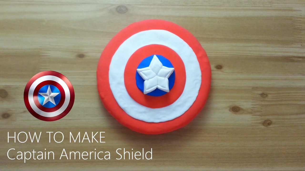 Captain America Shield how to make 캡틴아메이카 방패 클레이로 만들기 - YouTube