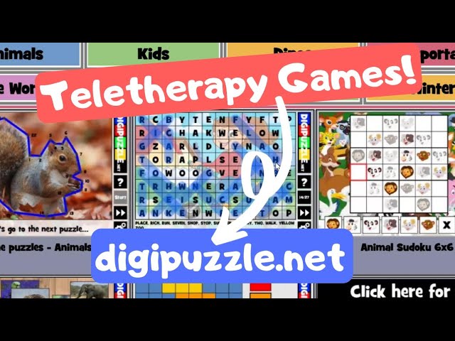 FREE Games for Teletherapy: digipuzzle.net 