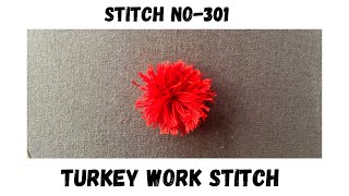 673-Turkey work stitch or Fringe stitch