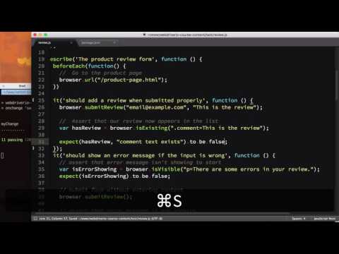 Demo: Continuous local WebdriverIO testing with 'onchange' and 'node-notifier'