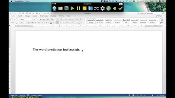 Using the Word Prediction tool in read&write for the Mac Desktop.