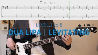 Let's try it! Bass Beginner Step-by-Step Learning│Dua Lipa - Levitating│BASS TAB│