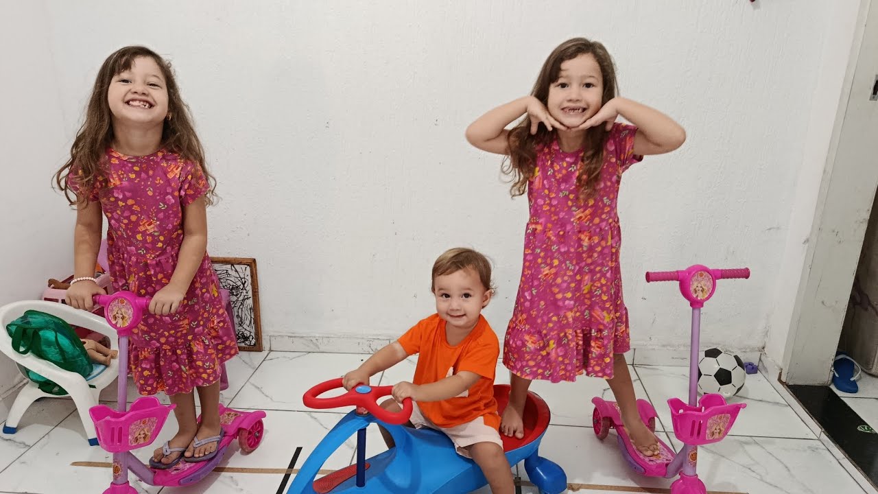 Desafio com as crianças - Brincando com os irmãos.