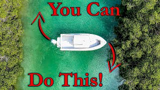 How To Drive a BOAT in a tight SPOT!