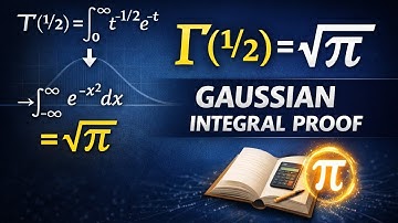 Gamma(1/2) = √π | Proof Using Gaussian Integral (Step-by-Step)