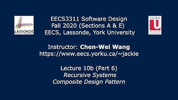 [HD] EECS3311 F20 Lecture 10b Part 6 - Composite Design Pattern
