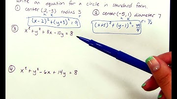 Algebra II Ch9-3 Part A - Introduction to Circles & Writing Equations