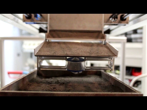 3D-printing moondust bricks with focused solar heat