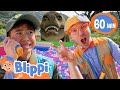 Blippi &amp; Asher&#39;s Big Dinosaur Adventure! | Indoor Playground | T-Rex Ranch Dinosaur Videos for Kids