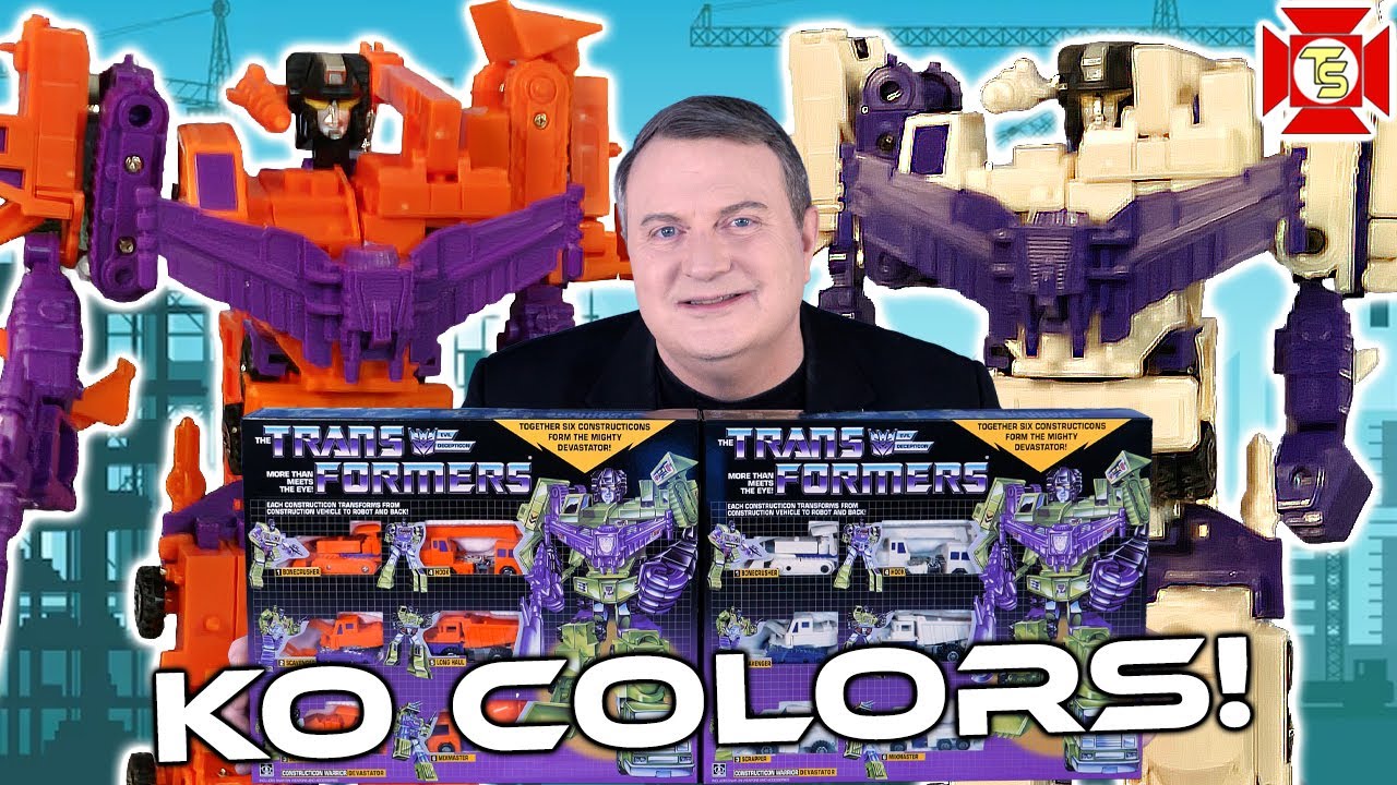 2 TRANSFORMERS DEVASTATOR KO “Reissues” Orange & White Review