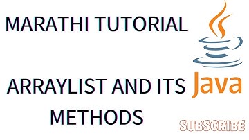 ArrayList in Java - Marathi Tutorial #javatutorial #programming #arraylistinjava #marathi