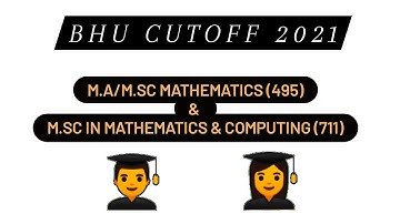 BHU PG CUTOFF 2021 (M A / M.Sc.Mathematics)  #BHU #BHUCUTOFF #MSCENTRANCE #bhu2021cutoff