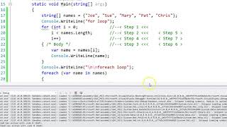 C# Programming for loop vs foreach loop