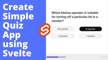 Create Simple Quiz App using Svelte | HTML, CSS & JavaScript