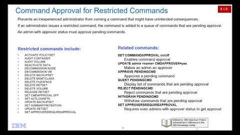 IBM Spectrum Protect - v8.1.9 Command Approval - OC Demo