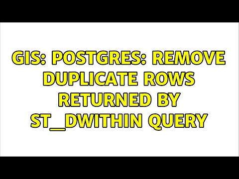 GIS: Postgres: Remove
