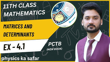 Exercise 4.1 | class 11 maths | Matrices and Determinants | mathematics| Pectaa | new book |