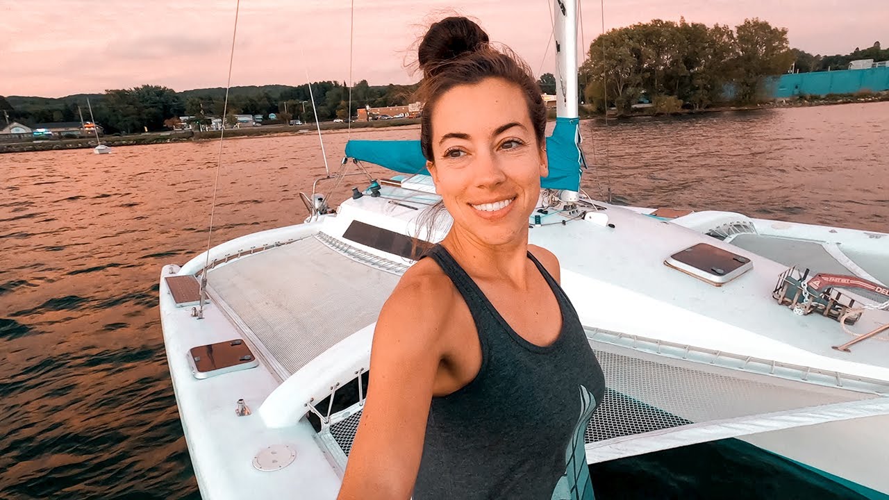 She’s Wet! Splashing the Trimaran for the First Time | Sailing Soulianis - Ep. 121
