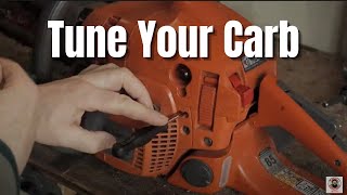 How To Adjust /Tune A Chainsaw Carburettor For Beginners  Husqvarna 435 Chainsaw