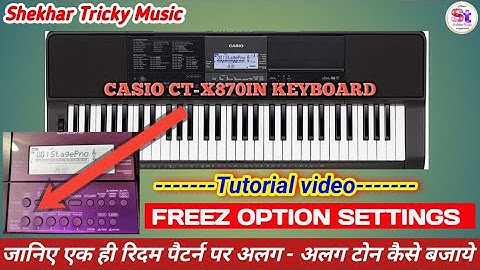 How to use FREEZ OPTIONS in Casio CTX 870IN keyboard | Tutorial video