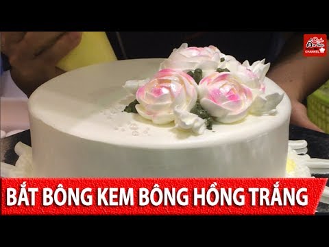 Video Cách Bắt Bông Kem Hoa Hồng Trắng - Trang trí bánh kem... - youtube