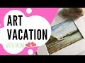 Art Vacation with Mom - Watercolor seascape tutorial