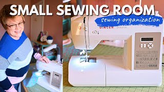SEWING ROOM ORGANIZATION IDEAS | SMALL SEWING ROOM how to set up a small sewing room