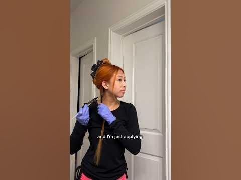 Attempting to dye my hair copper at home #hairdye #copperhair #